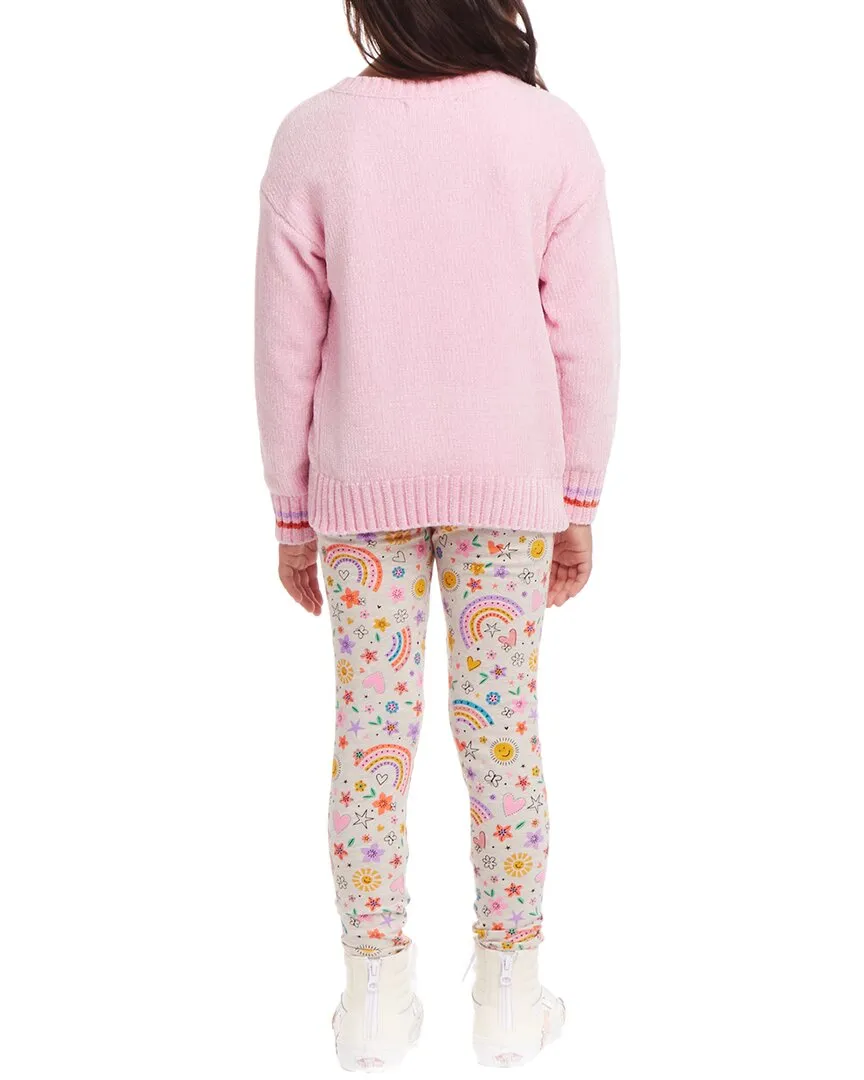 Andy & Evan Chenille Sweater & Printed Legging Set