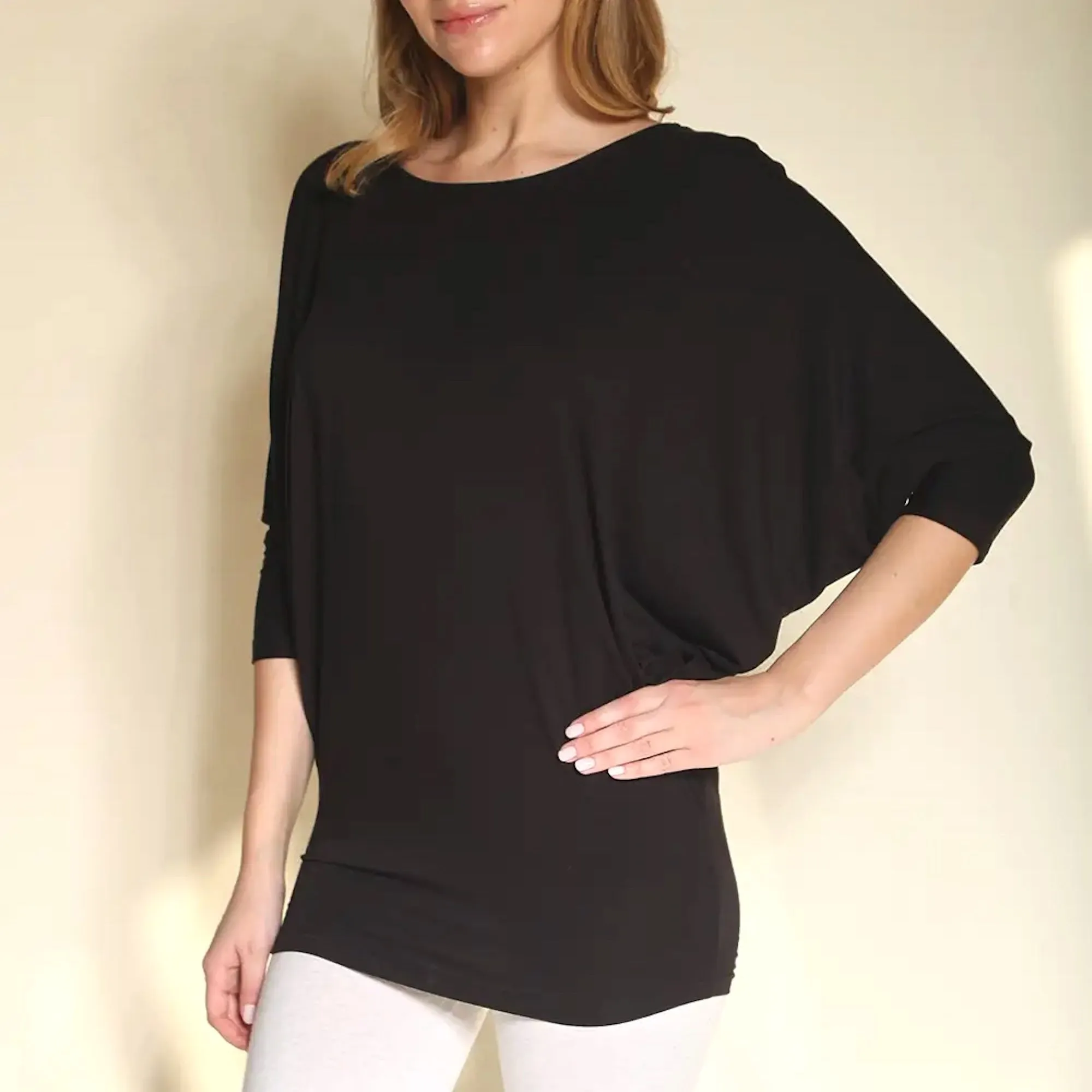 Bamboo Dolman Drape Top
