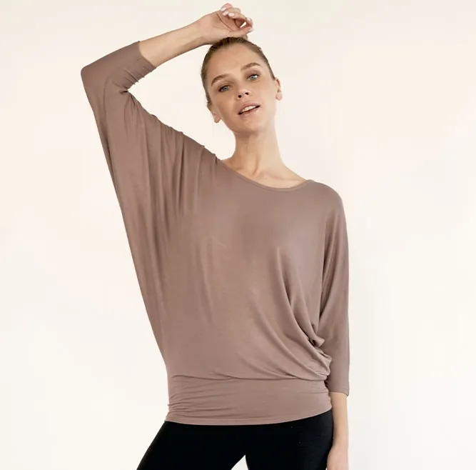 Bamboo Dolman Drape Top