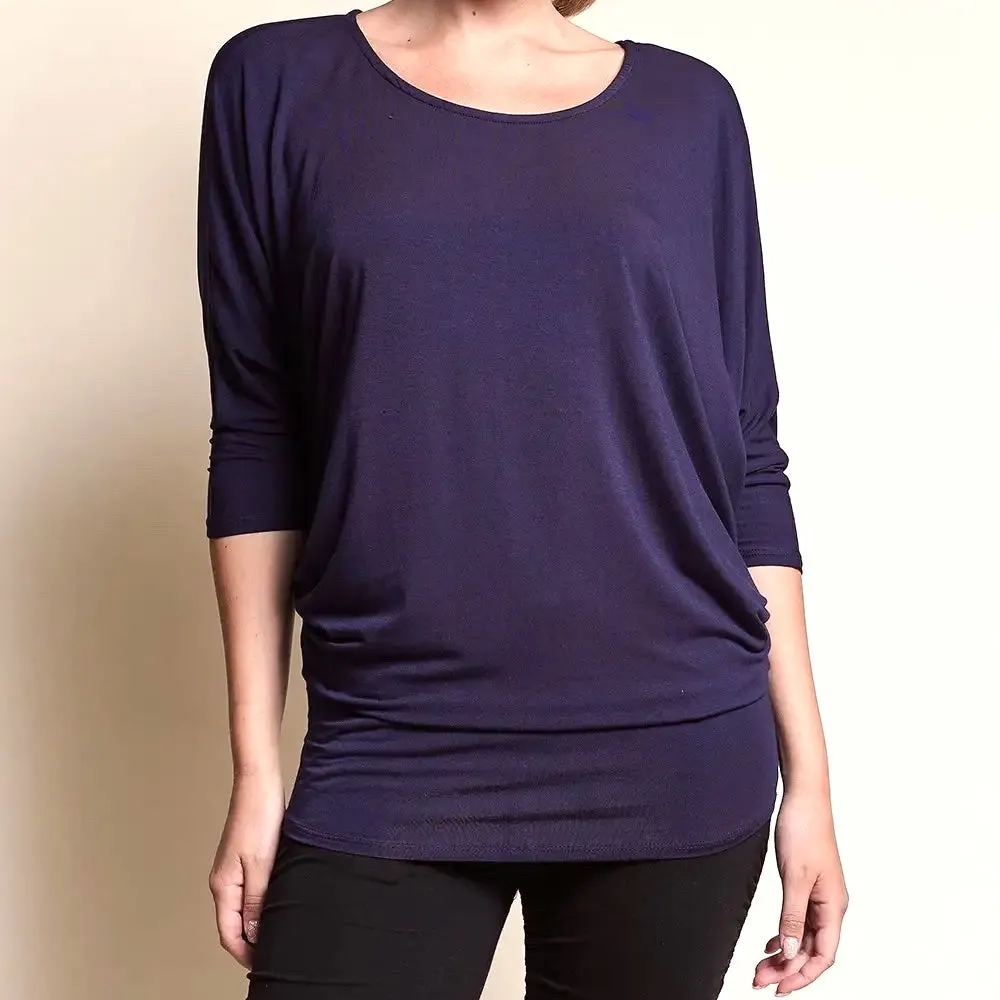 Bamboo Dolman Drape Top