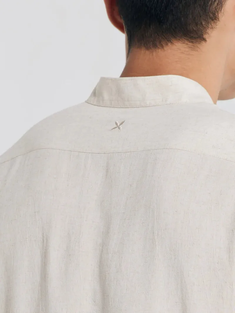 BAMBOO LINEN SHIRT | MANDARIN COLLAR (UNISEX)