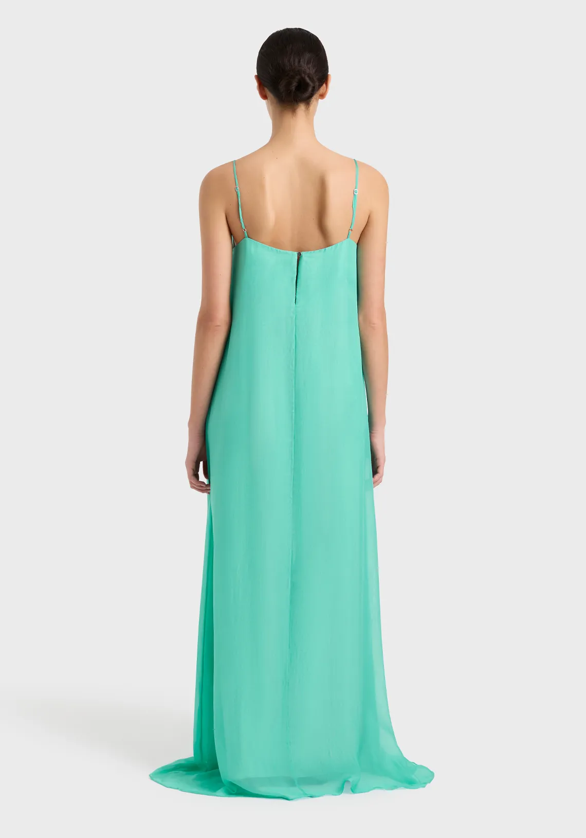 CAPRI ROULEAU MAXI DRESS AQUA