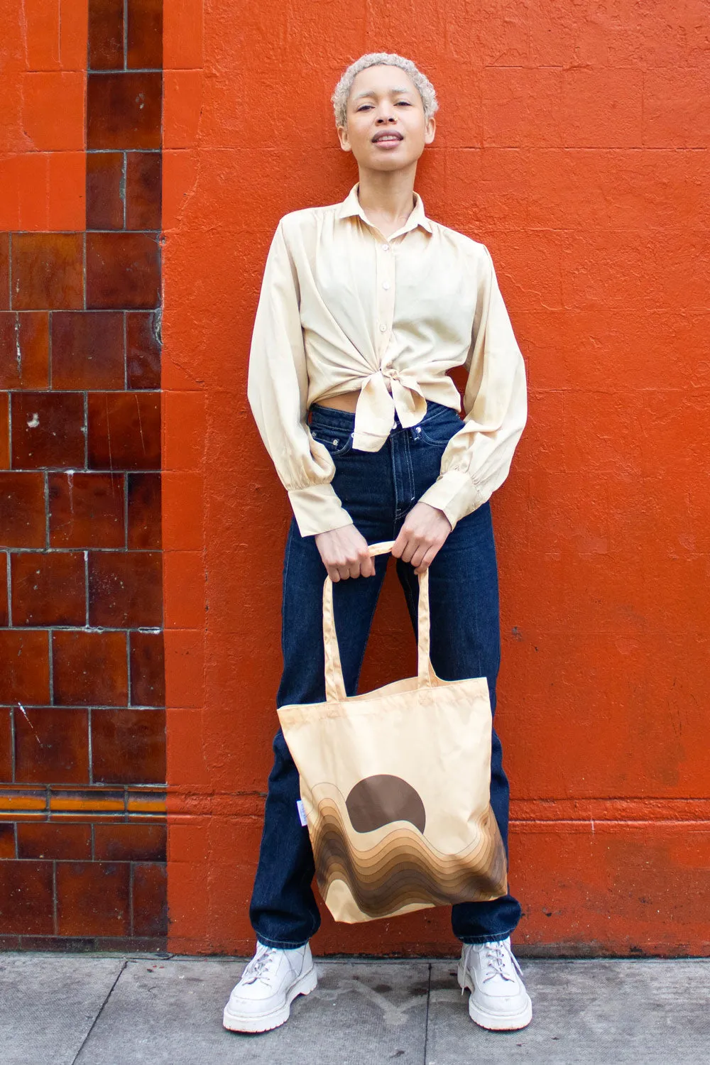 Caramel Waves | Recycled Tote