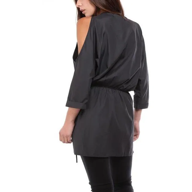 Cold Shoulder Lace Up Top