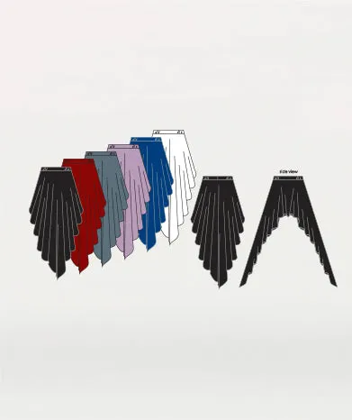 Convertible Long Back-To-Side Chiffon Skirt - GIRLS