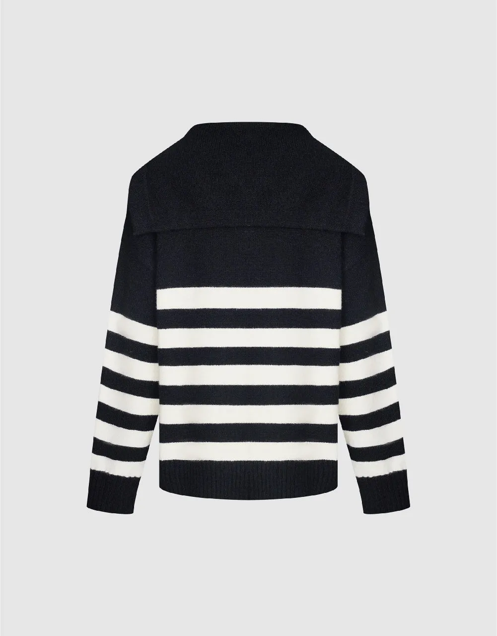 Drop Shoulder Sleeve Striped Knitted T-Shirt
