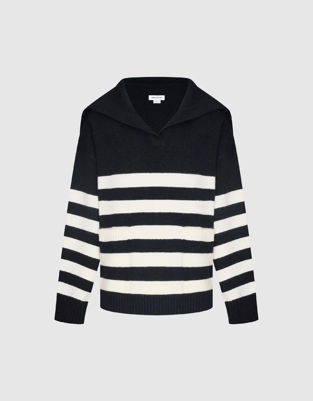 Drop Shoulder Sleeve Striped Knitted T-Shirt