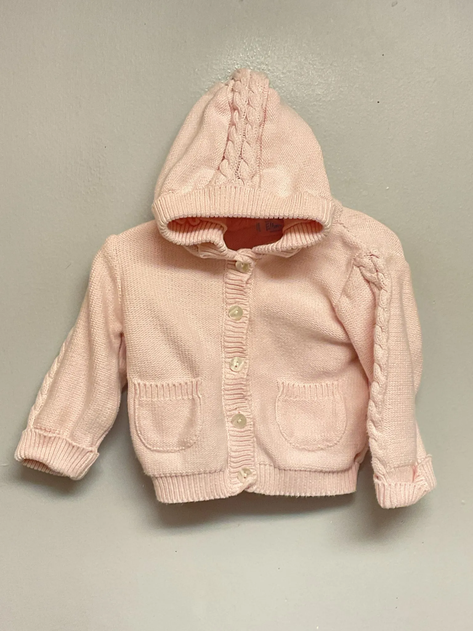 Feltman Bros. Size 6M Pink Knitted Cotton Infant Girls Sweaters & Vests