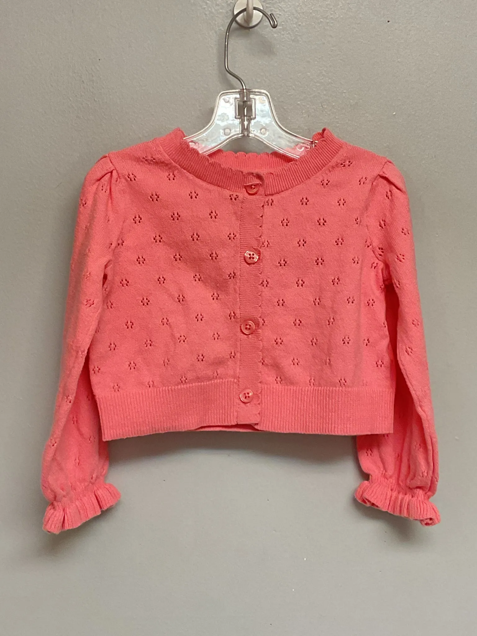 Gap Size 18M Pink Knitted Cotton Infant Girls Sweaters & Vests