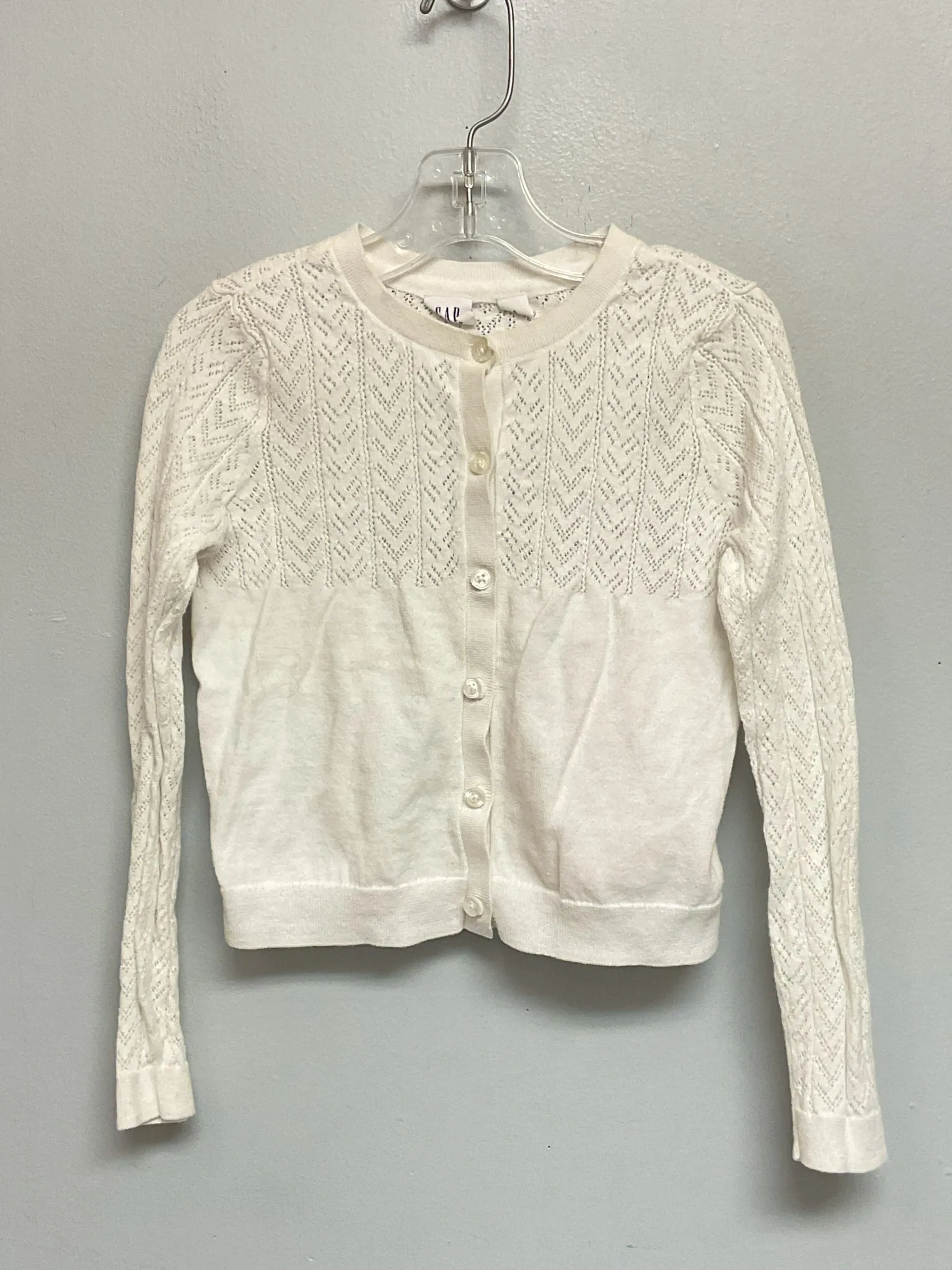 Gap Size 6 White Cotton Girls Knitted Sweaters & Vests