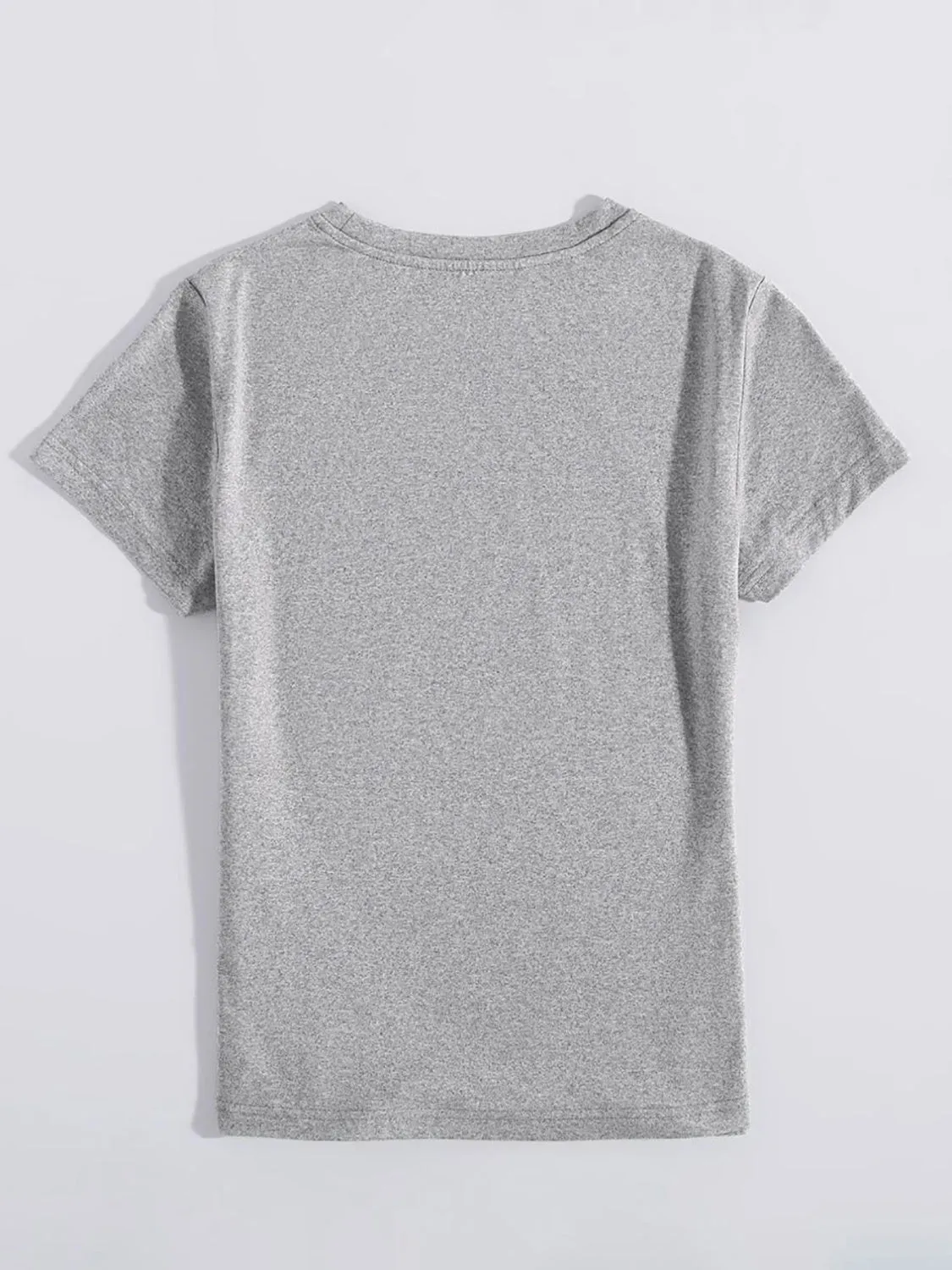 Graphic Heart Round Neck Short Sleeve T-Shirt