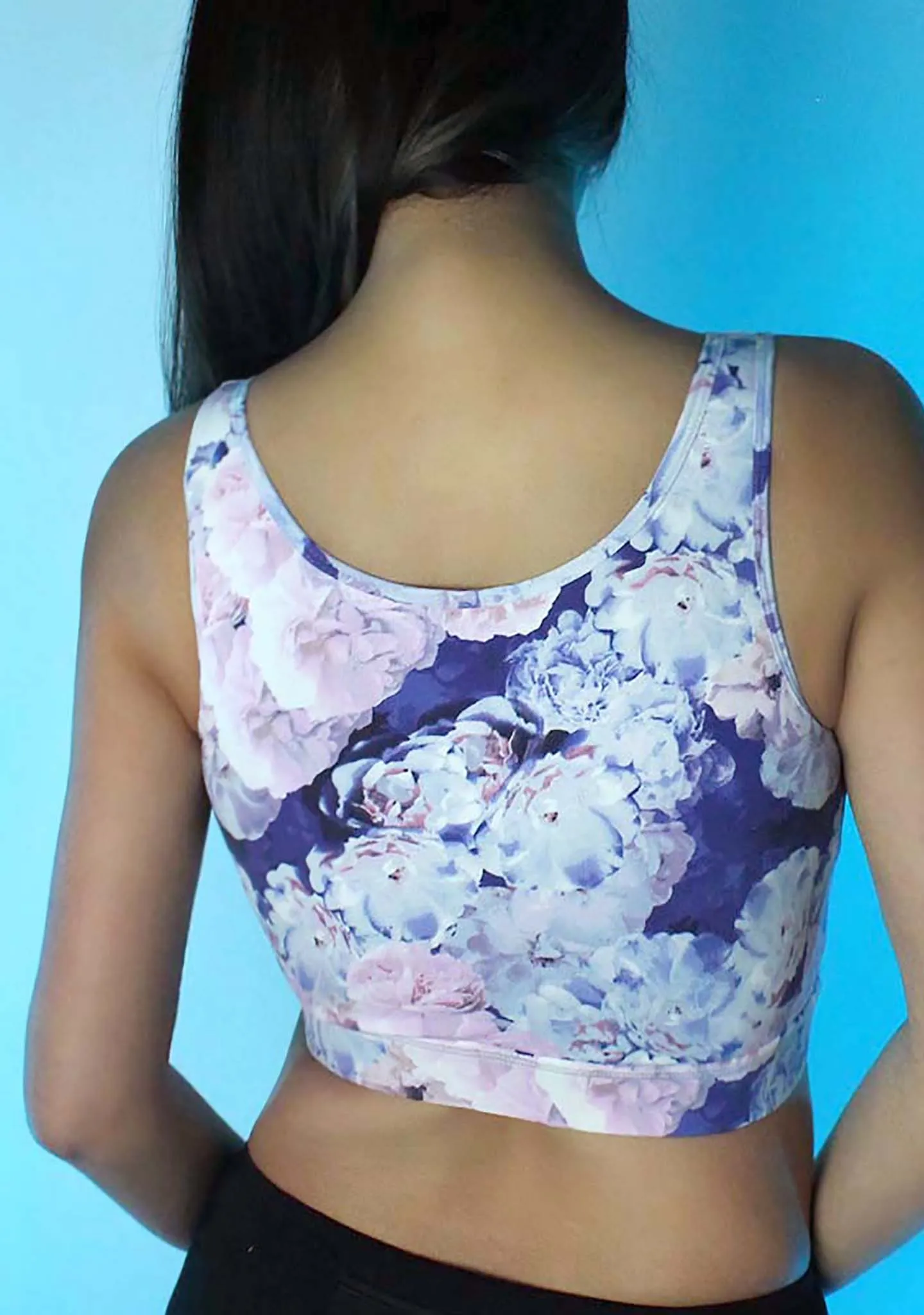 La Vida Flor Bra Top in Purple Floral