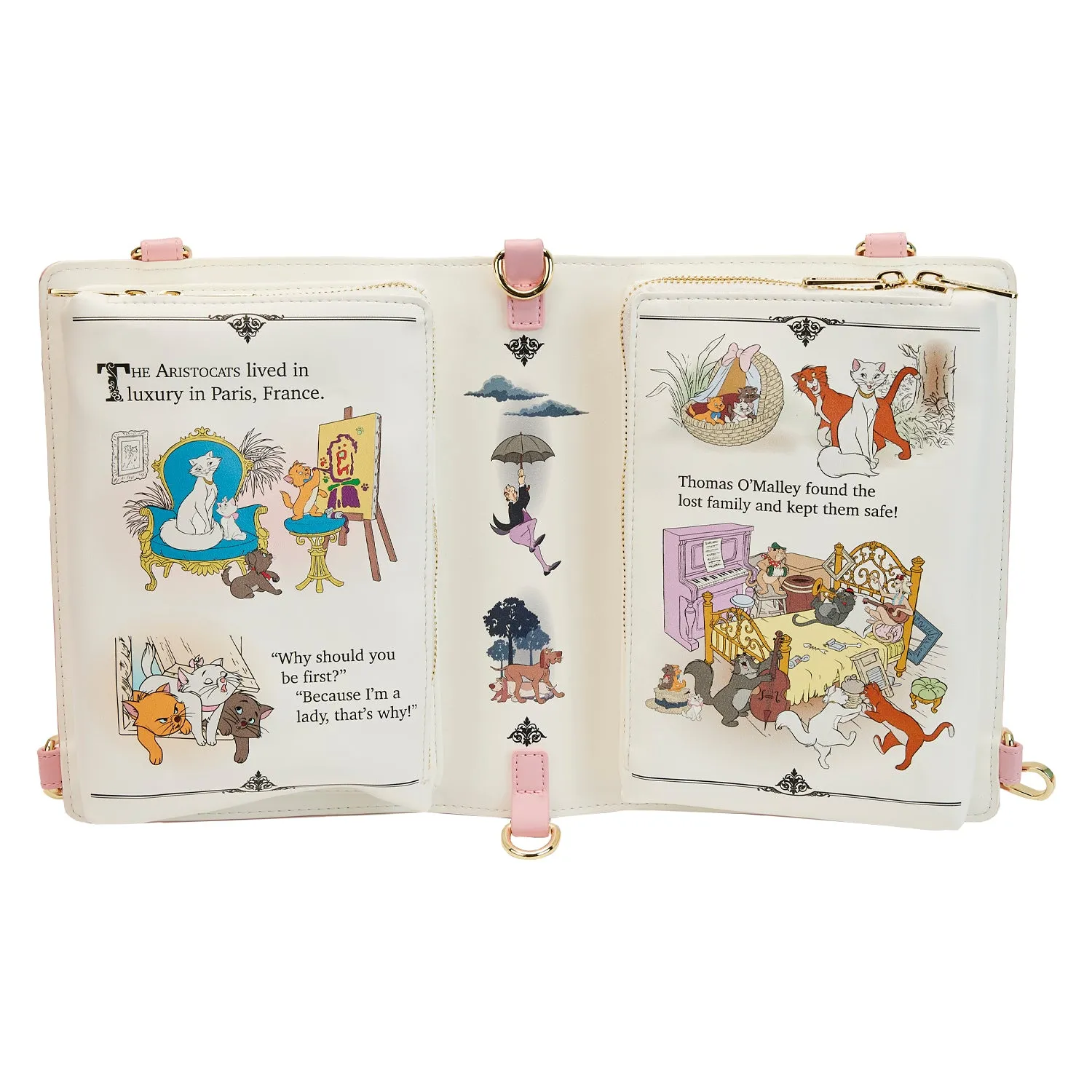 LF Disney The Aristocats Classic Book Convertible Crossbody Bag