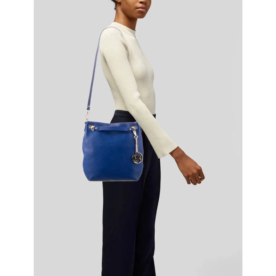 Michael Kors Jet Set Leather Handbag Purse Bag Convertible Blue