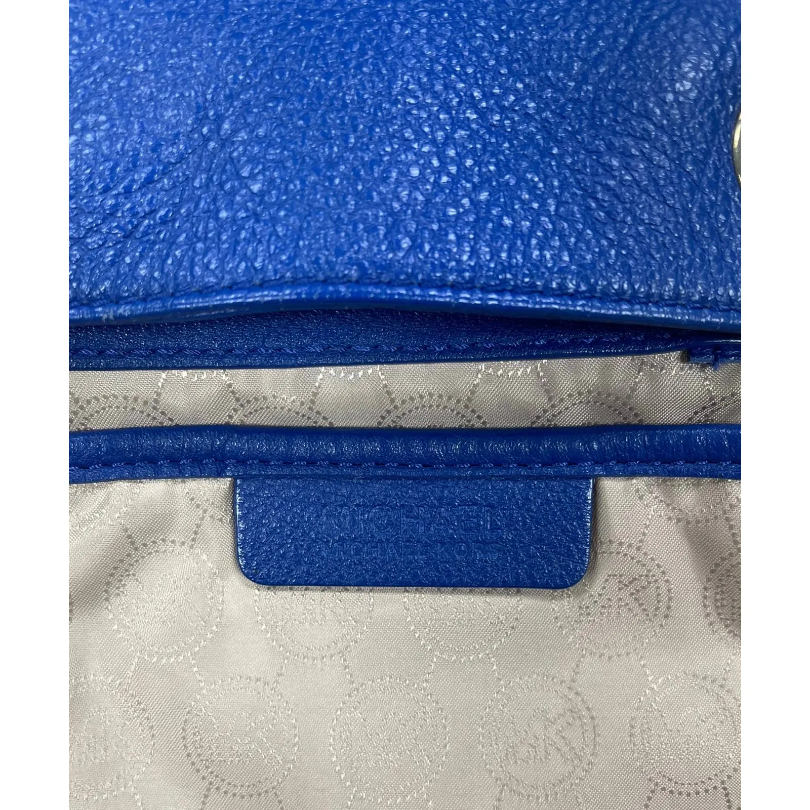 Michael Kors Jet Set Leather Handbag Purse Bag Convertible Blue