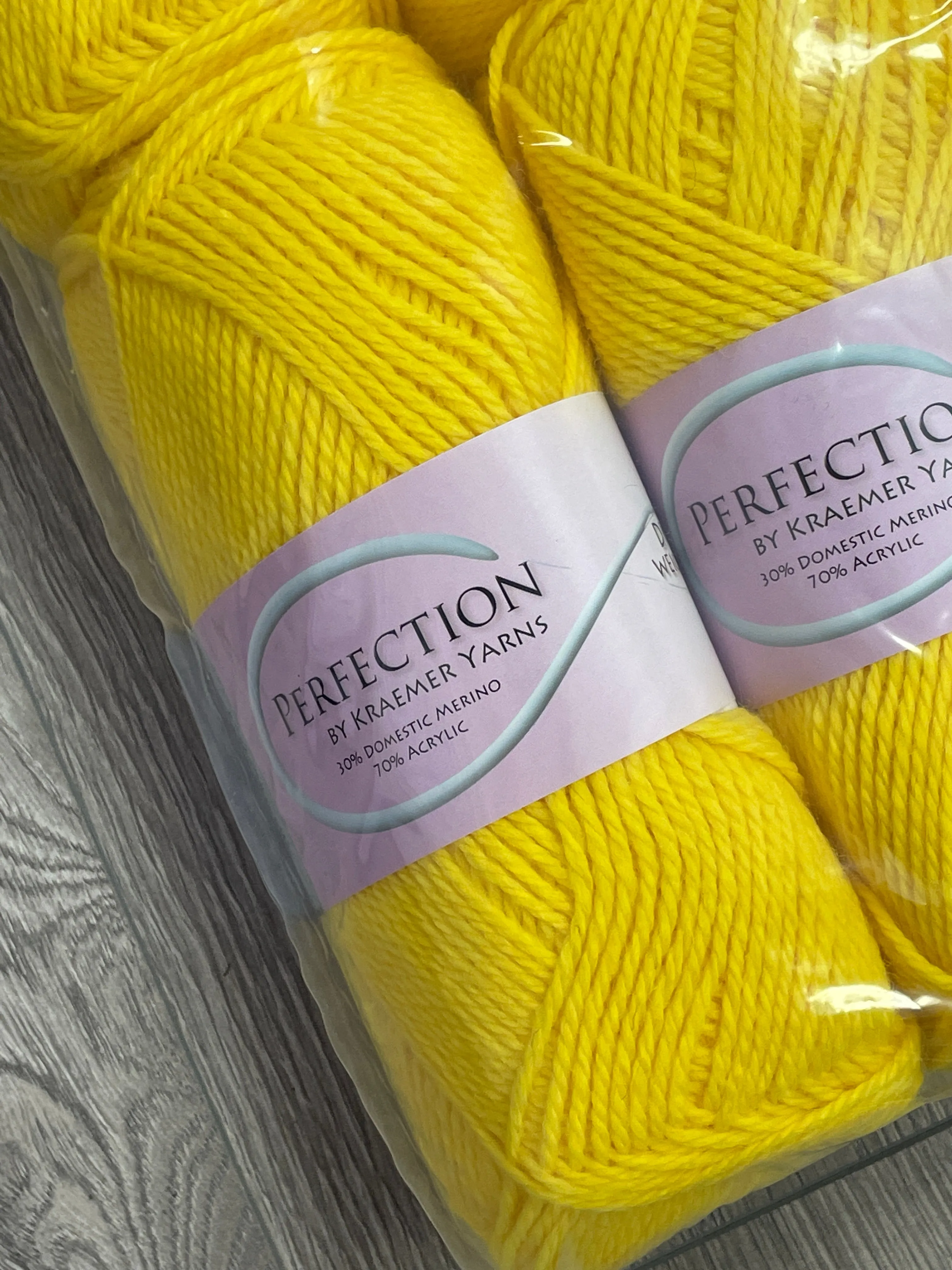 SALE Merino/Acrylic Yarn Bundle of 10 Skeins - "Canary Yellow"