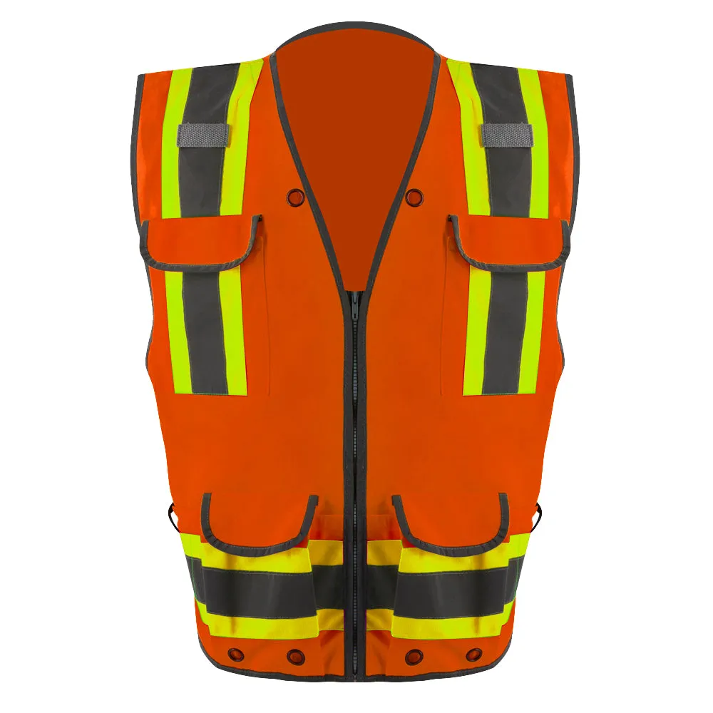SMASYS Safety Vest for Men with Pockets Two-Tone Reflective Vests(LB-VS4043)