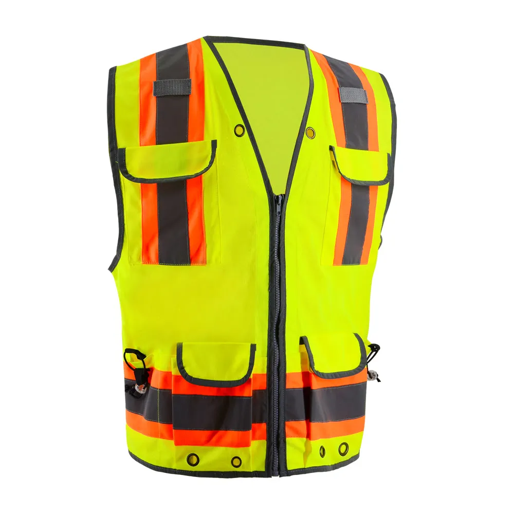 SMASYS Safety Vest for Men with Pockets Two-Tone Reflective Vests(LB-VS4043)