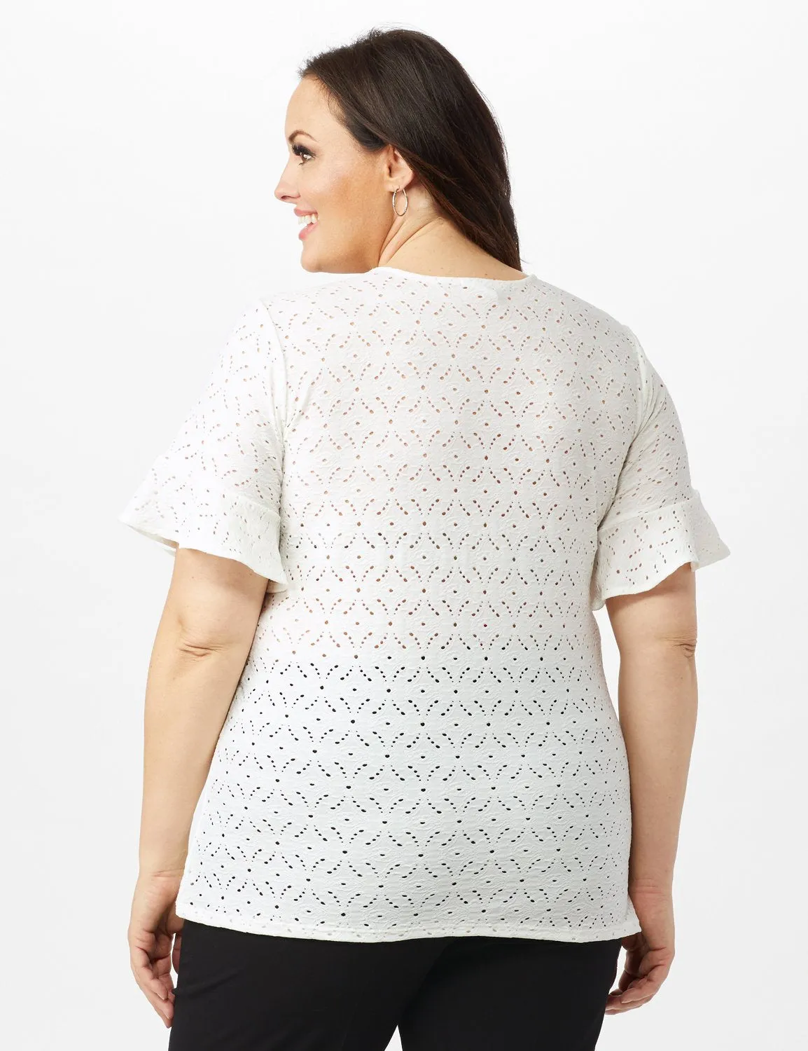 Sweatheart Neck Lace Tee
