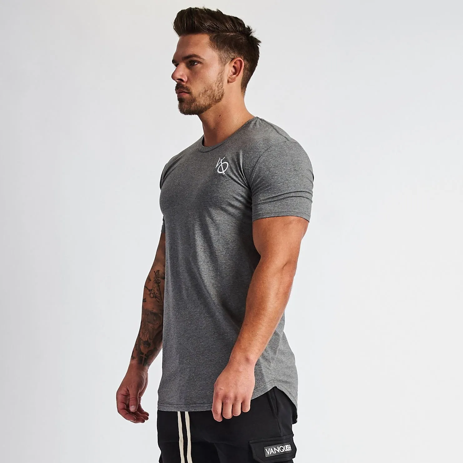 Vanquish Essential Grey Short Sleeved T Shirt